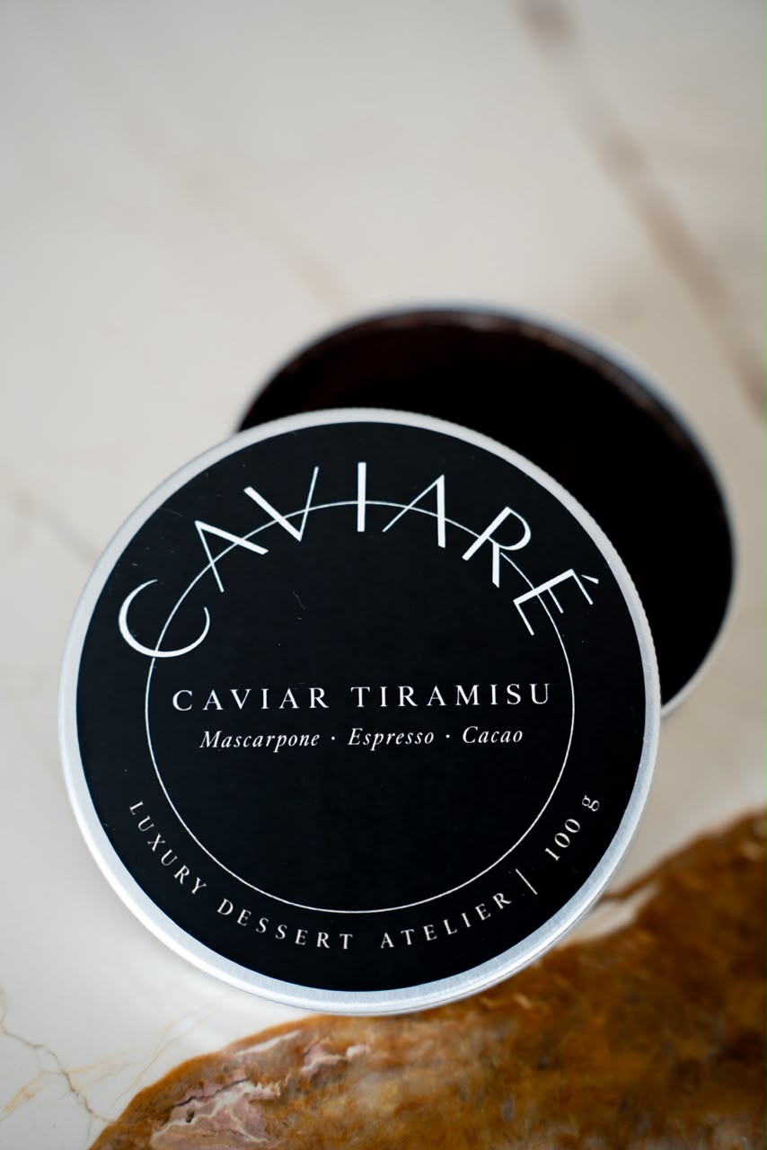 Caviar Tiramisu on Marble